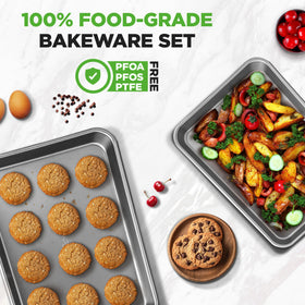 NutriChef rimmed border in oven use prevents spills and supports even heat
