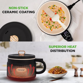NutriChef serving bowl feature lets you plate directly from cooker while keeping warm.