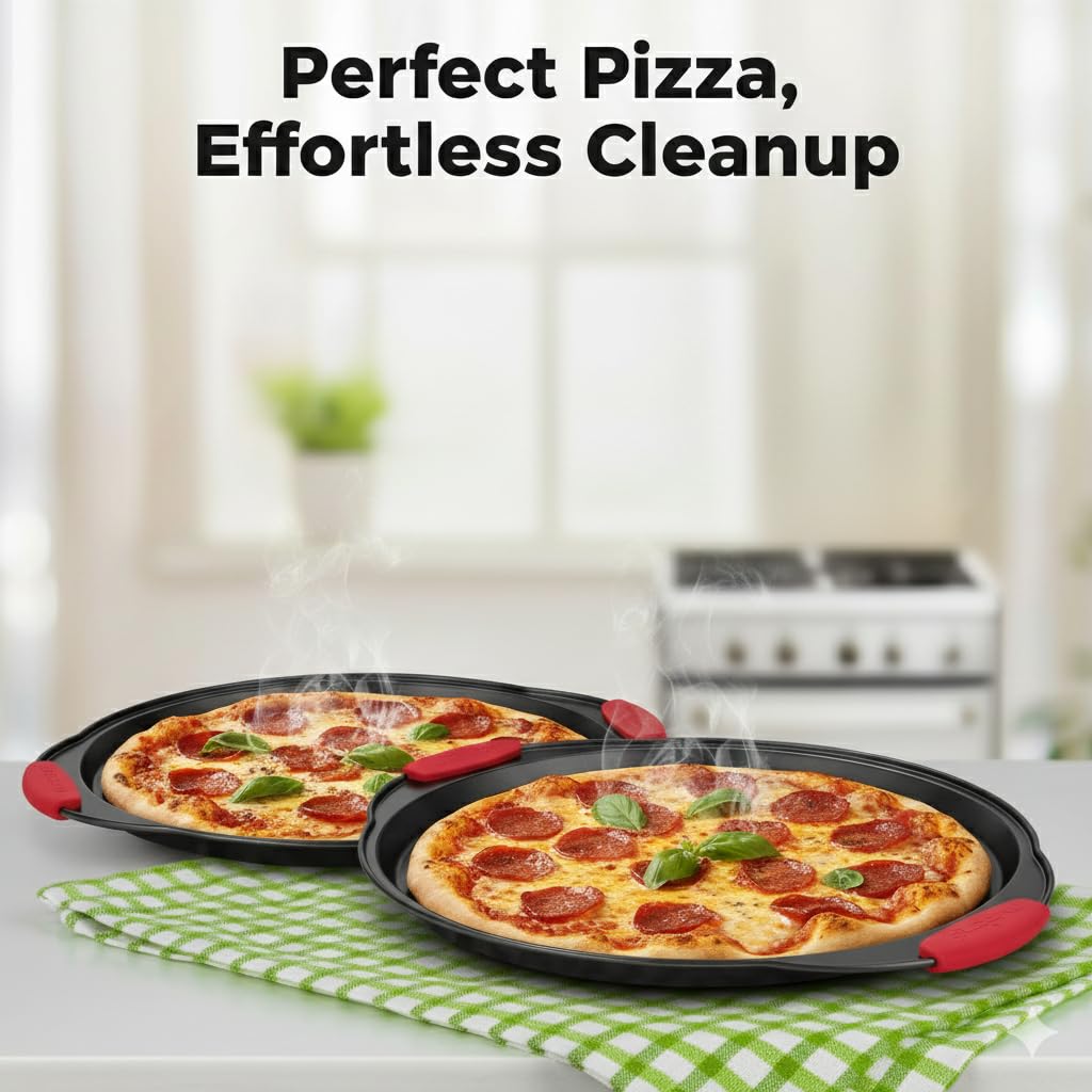 NutriChef silicone grip handles for a secure, cool-to-touch hold.