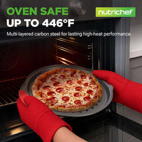NutriChef silicone handles stay cool for safe oven handling