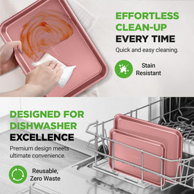 NutriChef stackable bake trays save kitchen storage space