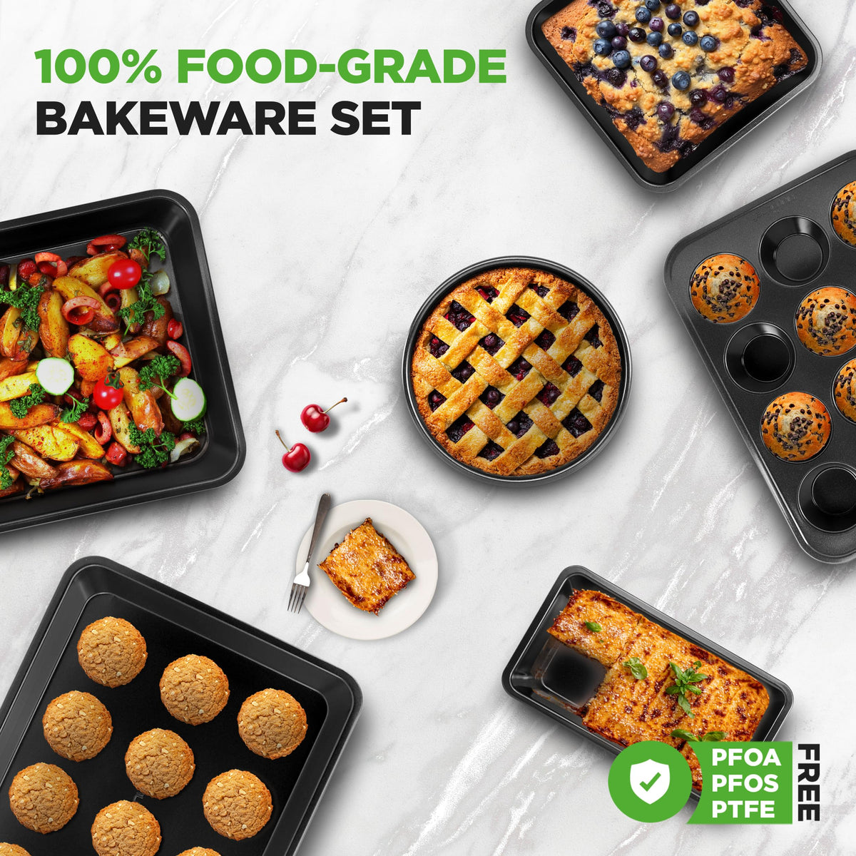 NutriChef bread loaf pan ensures uniform loaf shape and clean slices.