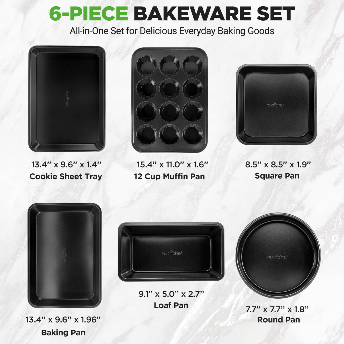 NutriChef oven muffin pan helps evenly baked muffins and easy release.