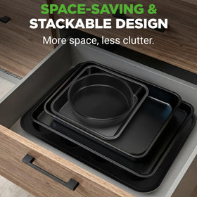 NutriChef square bake pan delivers even heat for precise recipes.