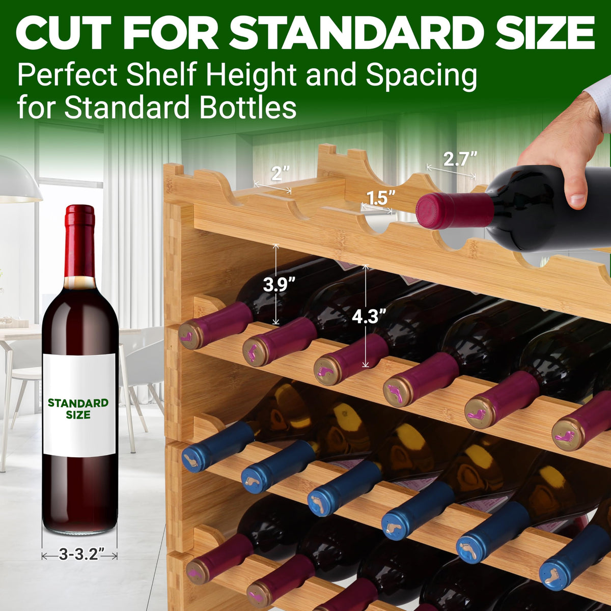 NutriChef stackable storage expansion with cross-compatible racks.