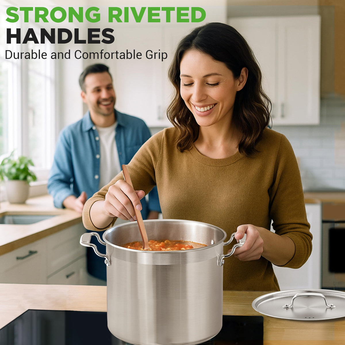 NutriChef stockpot dimensions suit large family meals on any cooktop