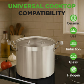 NutriChef stockpot offers even heat distribution for soups and stews