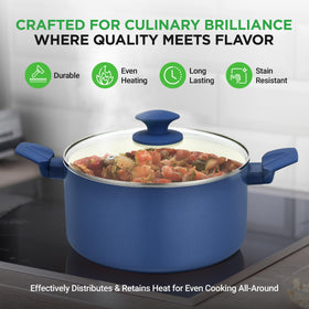 NutriChef tempered glass lids with steam vents visible