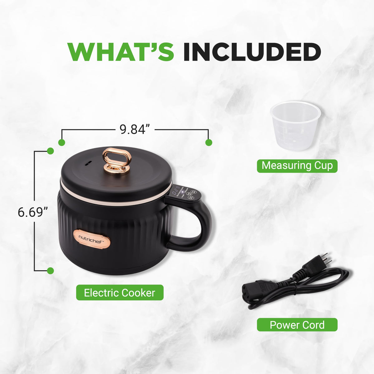 NutriChef warm-hold function preserves meal temperature for up to two hours.