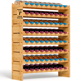 NutriChef wine rack 72-bottle capacity keeps bottles organized.