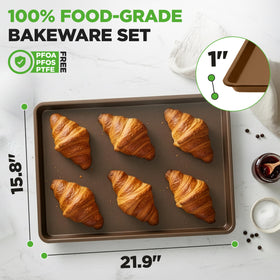 NutriChef mega bake pan with stain-resistant surface simplifies cleanup after sauces.
