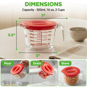 NutriChef stackable measuring cup saves counter space