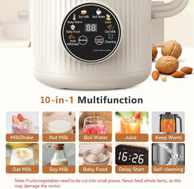 Nutrikeep 10-in-1 function panel for quick, one-touch milk, juice, and puree options.