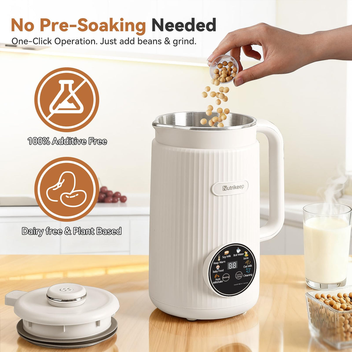 Nutrikeep self-clean feature simplifies cleanup after use.