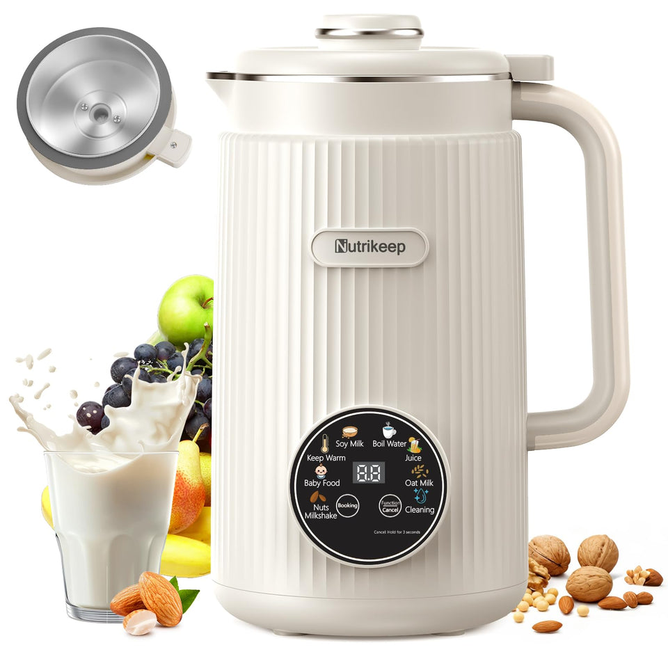 Nutrikeep upgraded lid close-up showing rust-resistant stainless steel for pure flavor.