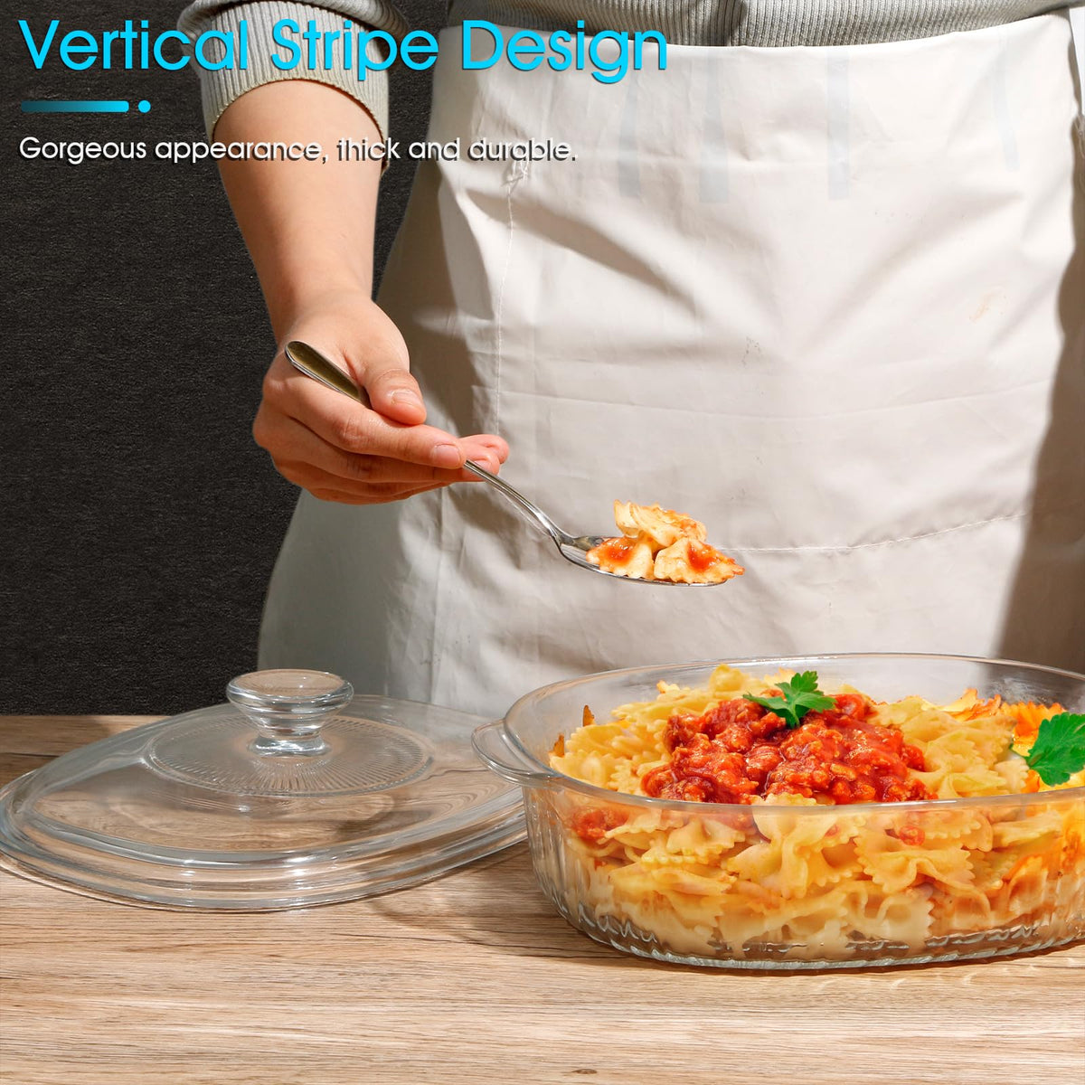 NUTRIUPS vertical stripe design adds stylish presentation to any table.