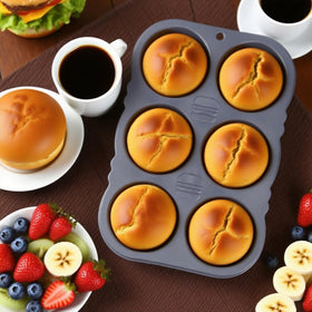 Nuuubik 4-wave baguette pan bottom-perforated for crisp crust and even browning.