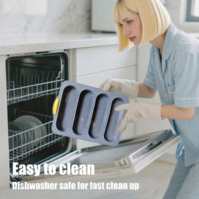 Nuuubik food-safe silicone withstands high heat for versatile oven to fridge use.