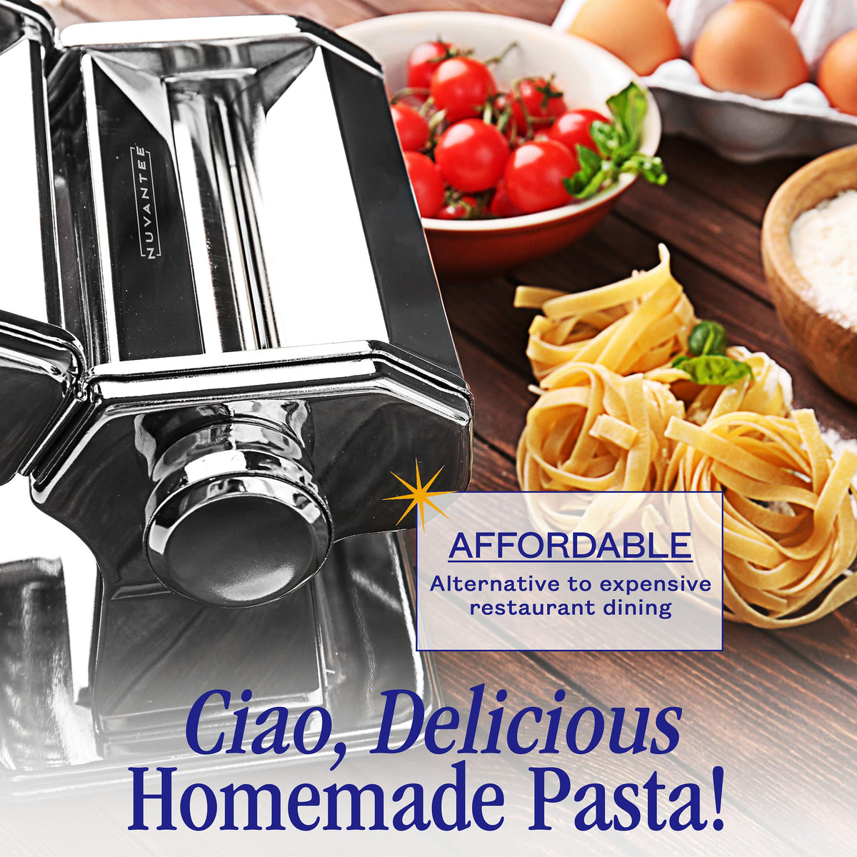 Nuvantee pasta maker packaging and user manual included.
