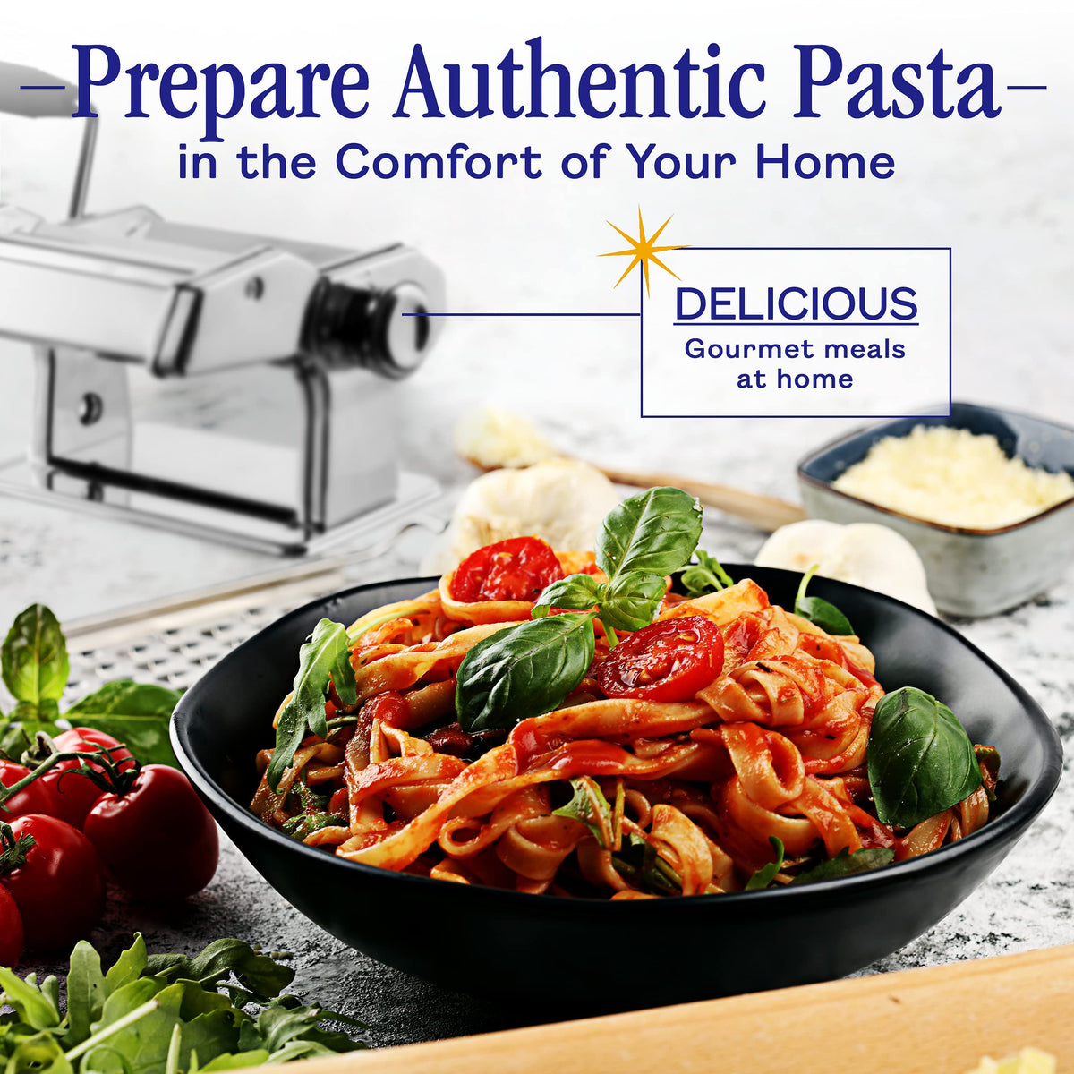 Nuvantee pasta maker set to 0.5mm for delicate sheets.