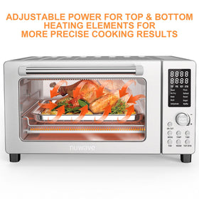 Nuwave Bravo air fry basket for crispy results with less oil.