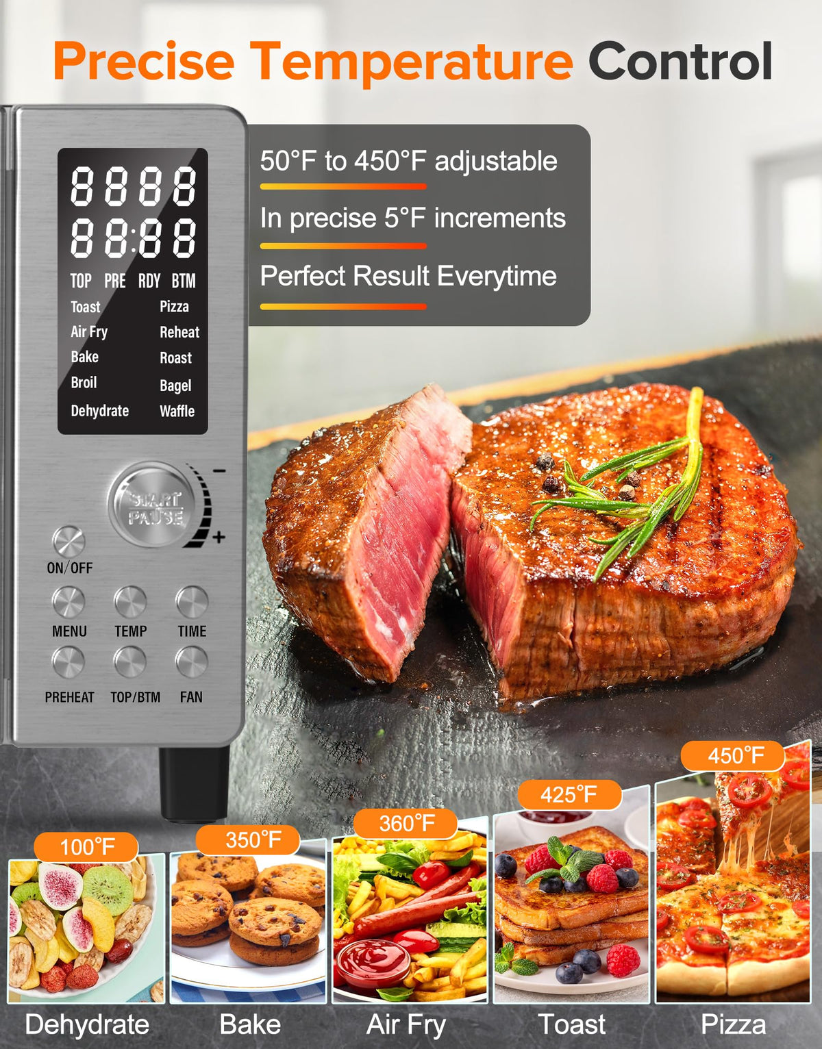 Nuwave Bravo Pro air-fry basket delivers healthy crispness.