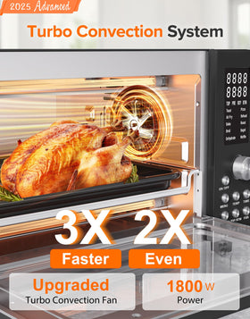Nuwave Bravo Pro control panel close-up with easy presets for fast cooking