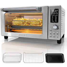 Nuwave Bravo Pro front view in stainless steel, ideal for compact kitchens