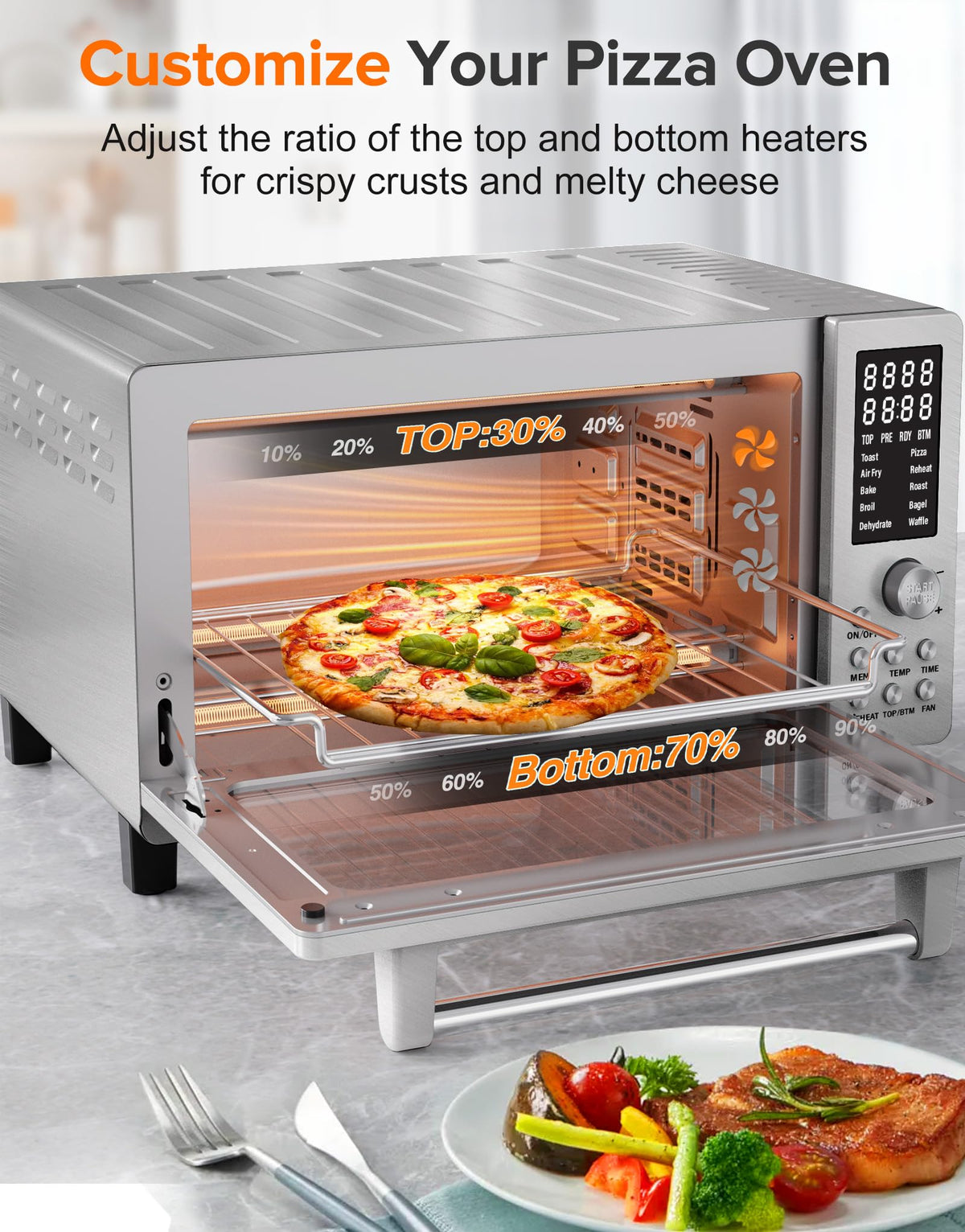 Nuwave Bravo Pro multi-layer cooking maintains even temperatures.