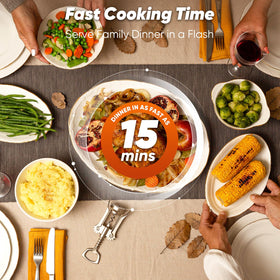Nuwave Bravo Pro 450°F max temperature enabling versatile recipes