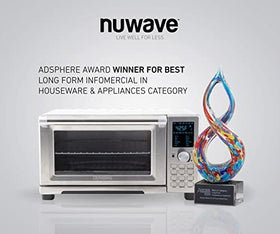 Nuwave Bravo XL brushed stainless steel exterior complements a modern kitchen.