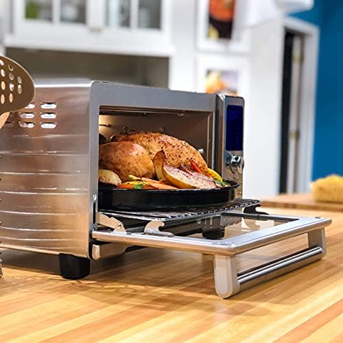 Nuwave Bravo XL linear thermal technology maintains precise temperature during cooking.