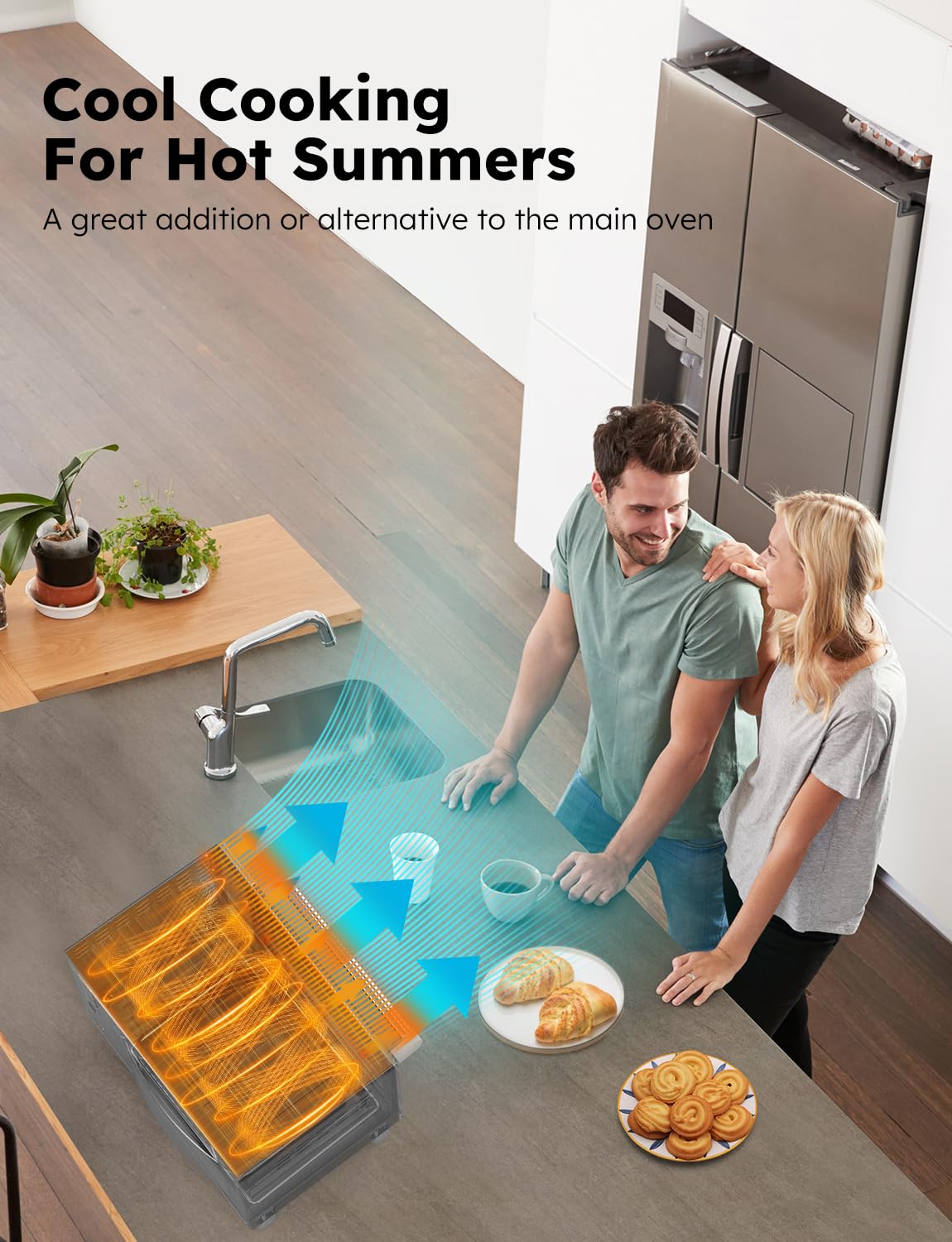 Nuwave Bravo XL Pro compact size fits on small counters