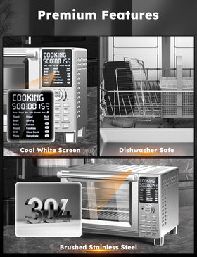 Nuwave Bravo XL Pro 30-quart capacity suits gatherings and larger recipes.
