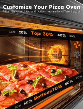 Nuwave Bravo XL Pro fits two 13-inch pizzas for family meals.