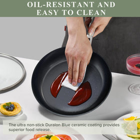 Nuwave Ceramic G10 coating enables fast, even heating on induction cooktops.