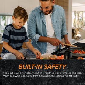 Nuwave Double Pro portable kitchen design suitable for home, RVs, and events.