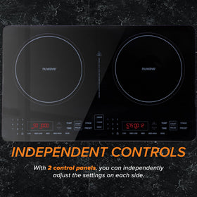 Nuwave Double Pro safety lock for auto shutoff when cookware is removed.