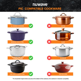 Nuwave Double Pro shatter-resistant glass built to endure high heat.