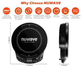 Nuwave Flex safety feature image shows auto-off and no flame