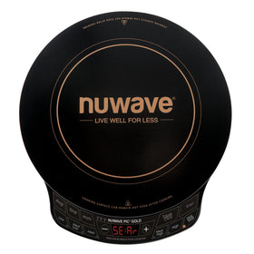 NUWAVE Gold control panel close-up showing precise on-the-fly adjustments.