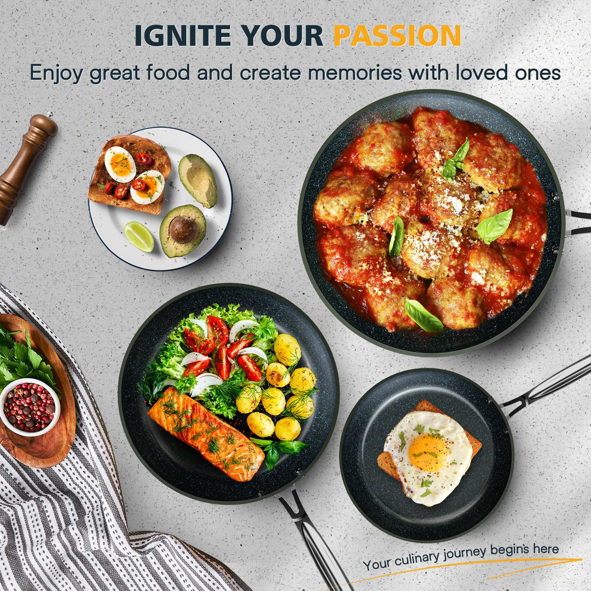 Nuwave induction-ready bottom pan for fast, even heat