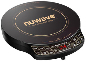 Nuwave Gold induction cooktop front view for portable kitchen convenience.