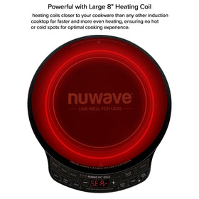 Nuwave Gold heating coil area for fast, even heating.