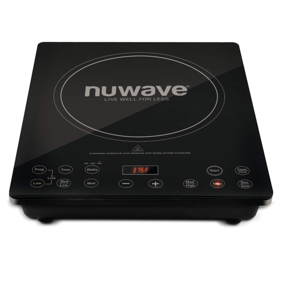 Nuwave Pro Chef induction cooktop surface with large area for versatile cooking.
