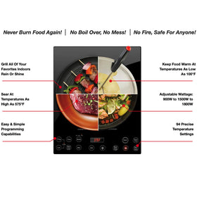 Nuwave Pro Chef 8-inch induction heating coil for even heat distribution.