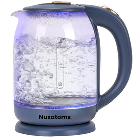 Nuxatoms glass electric kettle with visual boiling for precise brewing