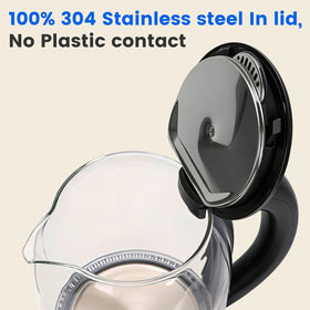 Nuxatoms all-metal interior with no plastic contact for cleaner heating