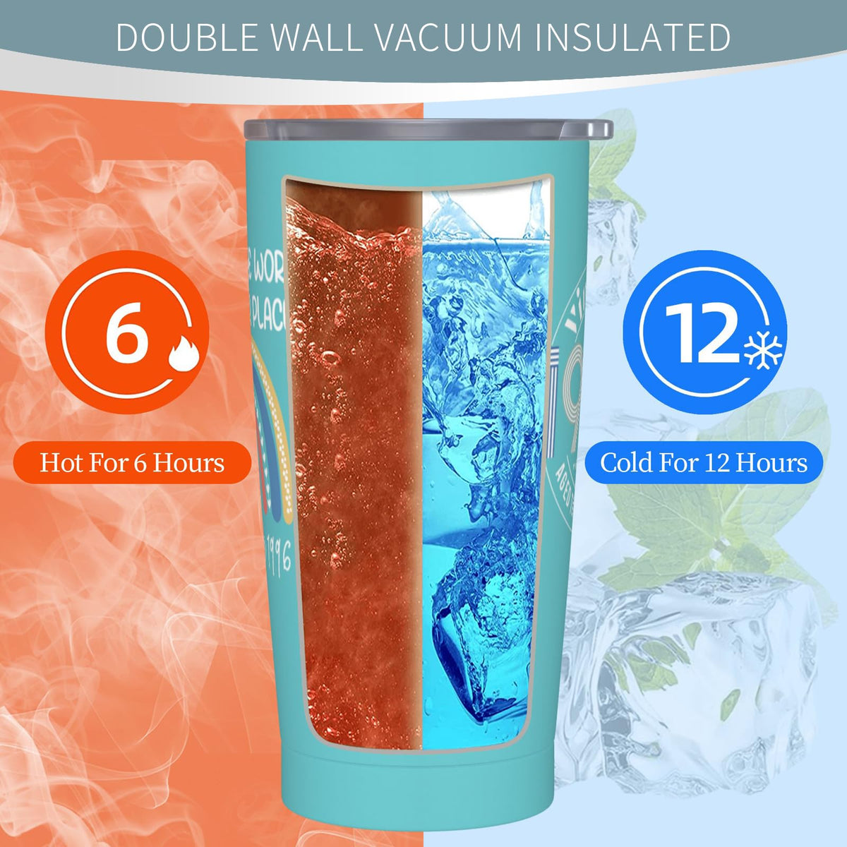 NVFCC 30th birthday tumbler fits most car cup holders for easy commuting