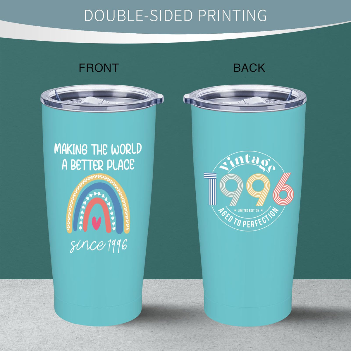 NVFCC 30th birthday tumbler in hand demonstrates portable daily use